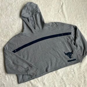 Women's Gray Under Armour Cropped Hoodie